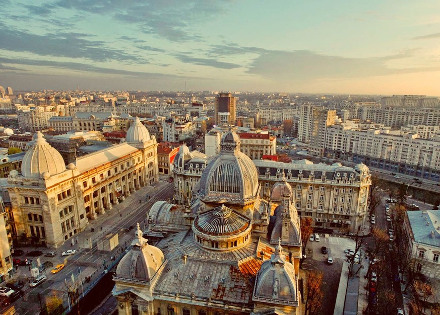 Die Skyline von Bukarest.