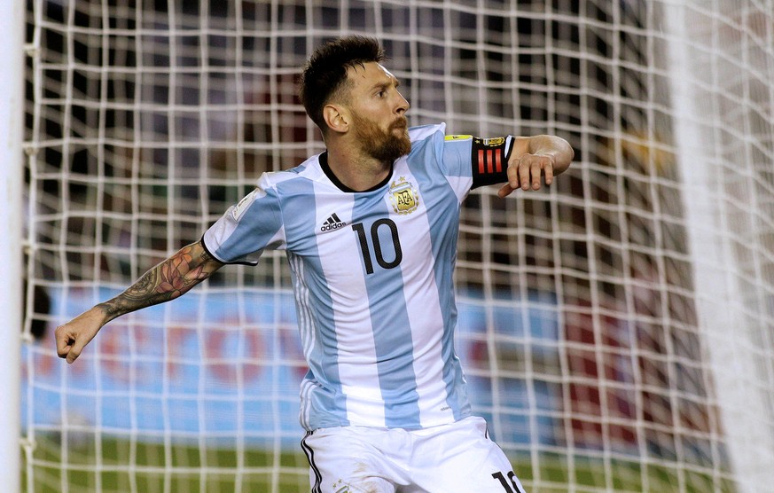 Football Soccer - Argentina v Chile - World Cup 2018 Qualifiers - Antonio Liberti Stadium, Buenos Aires, Argentina - 23/3/17 - Argentina&#039;s Lionel Messi reacts after scoring a penalty goal. REUTER ...