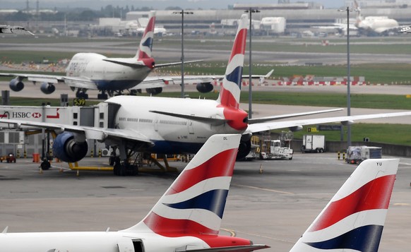 epa07829181 (FILE) - British Airways aircraft stand on their parking positions or taxi at Heathrow Airport in London, Britain, 29 May 2017 (reissued 09 September 2019). According to media reports on 0 ...