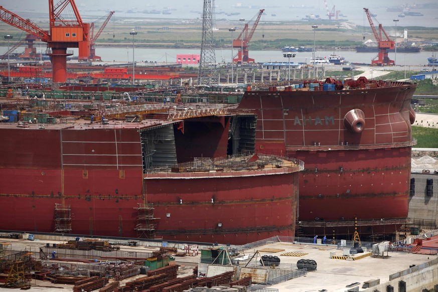 Schiffbau in der Krise: Werft im chinesischen Rongsheng.