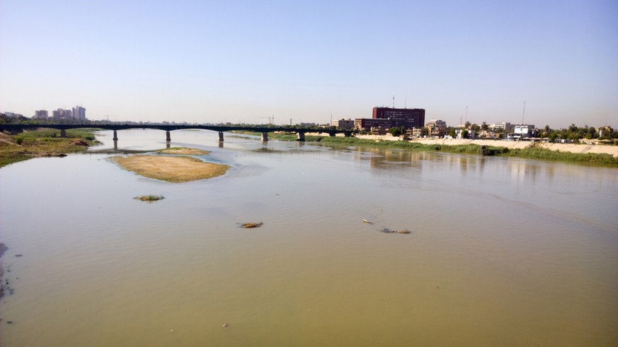 Der Tigris bei Bagdad: Im Sommer 2018 erreichte der Wasserpegel historische Tiefstände.