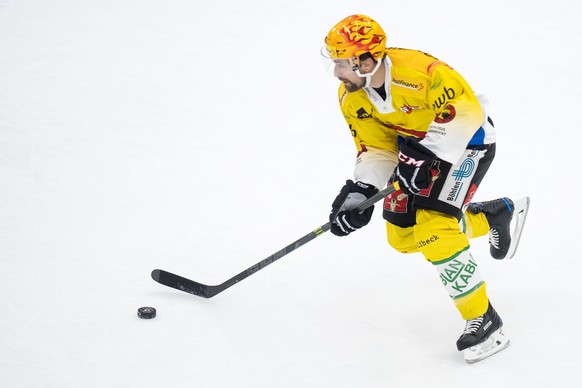 Le top scorer bernois Mark Arcobello, lors de la rencontre du championnat suisse de hockey sur glace de National League entre le Lausanne Hockey Club, LHC, et le SC Bern le vendredi 6 decembre 2019 a  ...