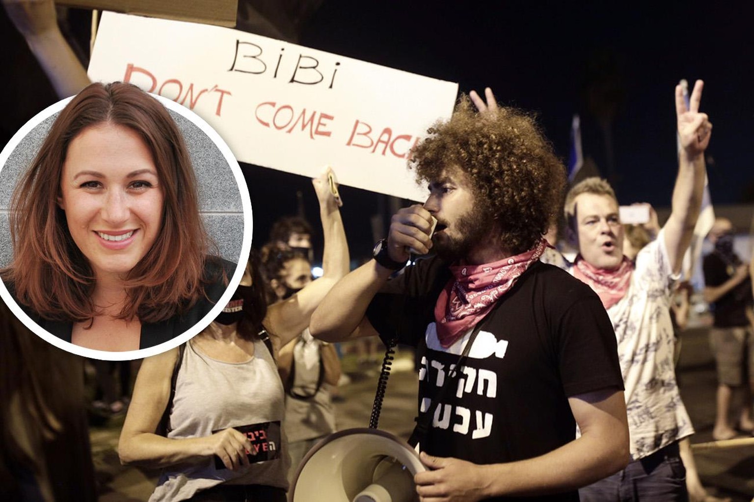 Protesters block an entrance to Ben Gurion Airport where Prime Minister Benjamin Netanyahu and his family are expected to fly with an Israeli delegation to the U.S. for a ceremony with the United Arab ...