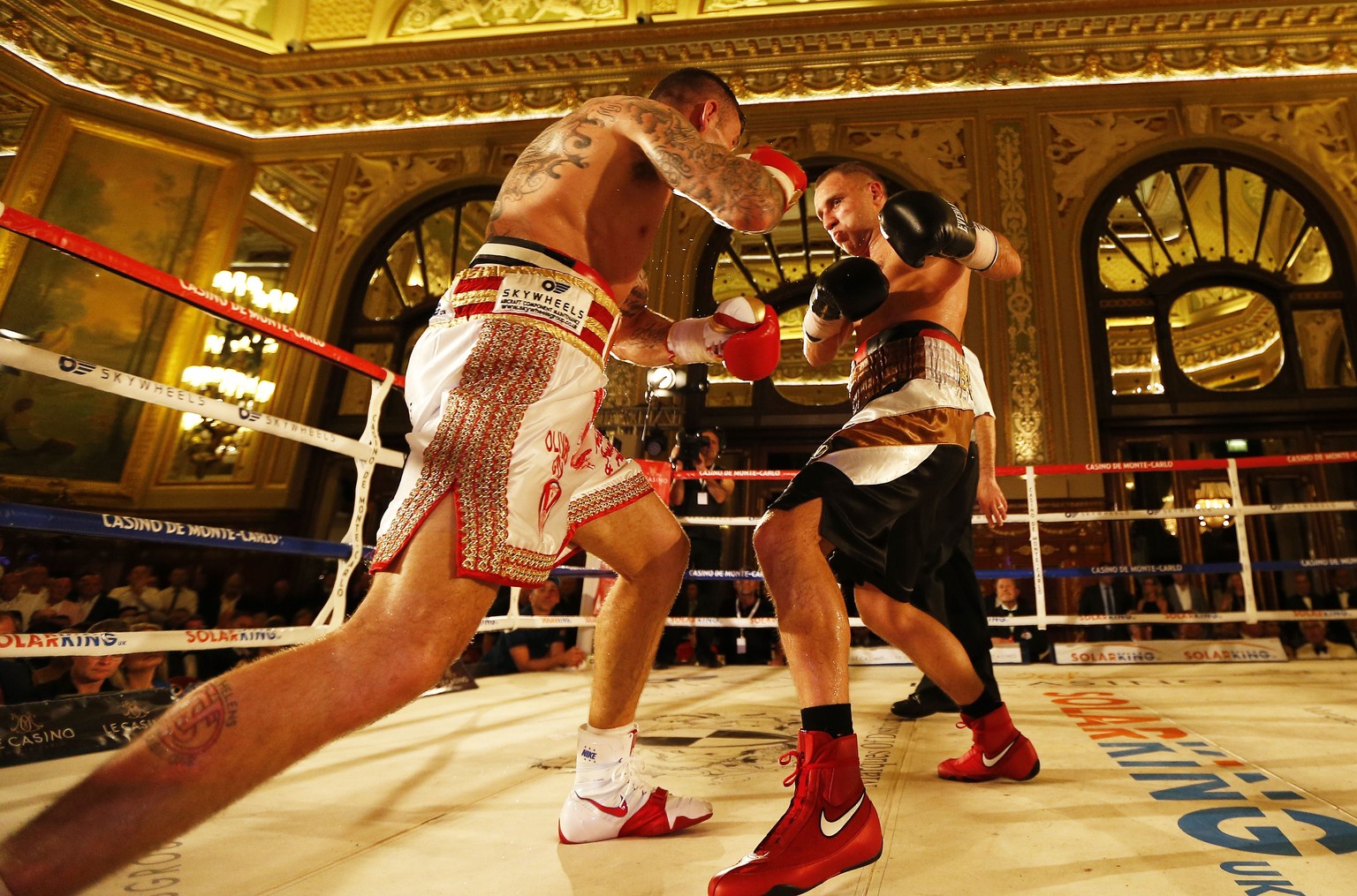 Schicke Atmosphäre: Boxkampf in Monaco – zwischen dem Briten Martin Murray und dem Ukrainer Max Bursak.&nbsp;