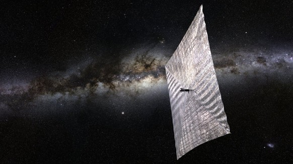 == EMBARGOED FOR RELEASE AT 02H00 GMT, THURSDAY, JULY 10, 2014 ==
This handout illustration provided July 9, 2014 by The Planetary Society shows The Planetary Society&#039;s LightSail, a tiny spacecr ...