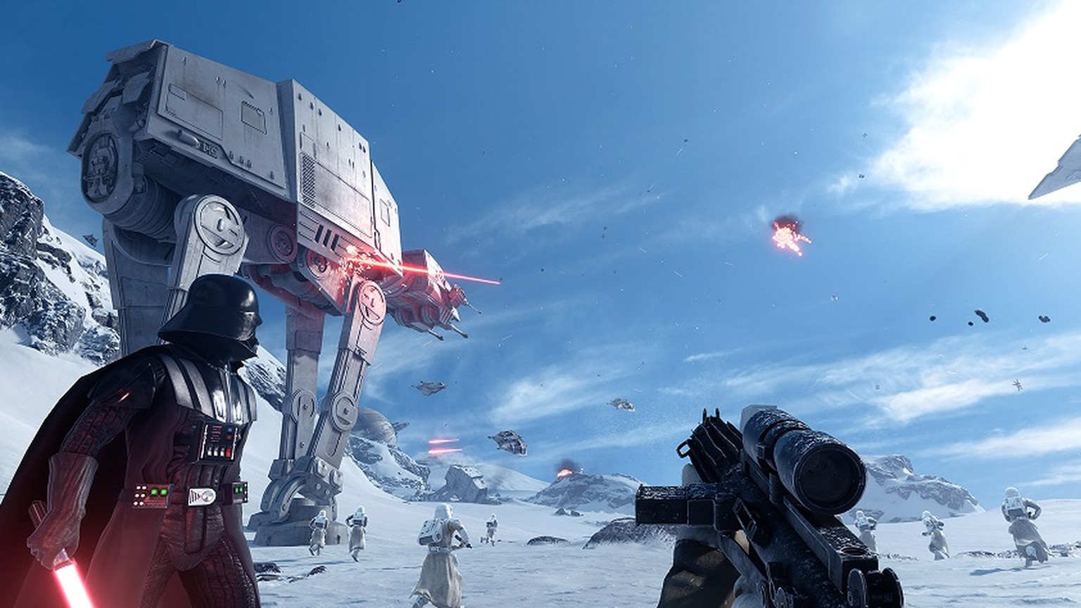 This video game image released by Electronic Arts shows a scene from &quot;Star wars Battlefront.&quot; (Electronic Arts via AP)