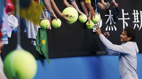 Rafael Nadal durfte Siegerautogramme geben.