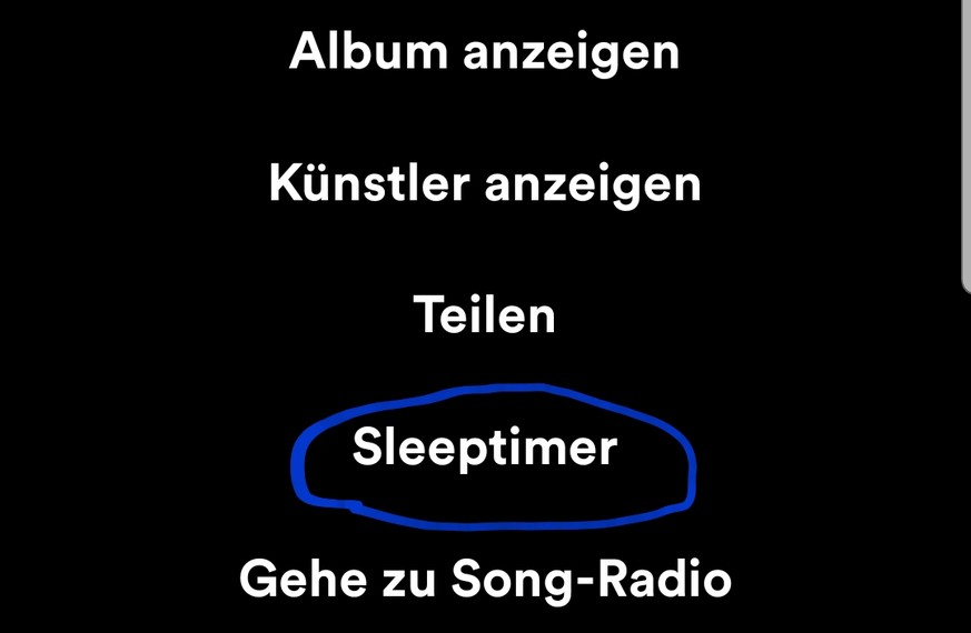 Mit der neuen Funktion «Sleeptimer» lässt sich verhindern, dass Spotify einen Song nach dem anderen spielt, auch nachdem der Hörer schon längst eingeschlafen ist.