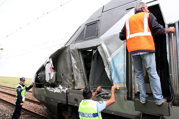 Verunfallter TGV im Südwesten Frankreichs.