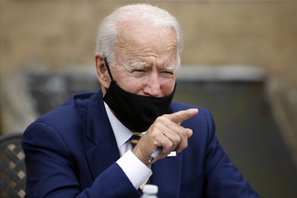 FILE - In this June 17, 2020, file photo, Democratic presidential candidate former Vice President Joe Biden speaks during a meeting with small business owners in Yeadon, Pa. Biden is turning to a quar ...