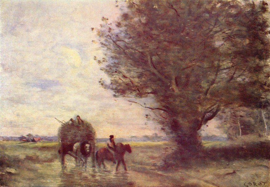 Symbolbild (Jean-Baptiste Camille Corot, Heuwagen, ca.&nbsp;1865).&nbsp;