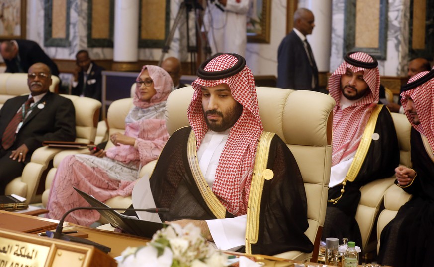 Saudi Crown Prince Mohammed bin Salman, attends an emergency summit of Gulf Arab leaders in Mecca, Saudi Arabia, Thursday, May 30, 2019. Saudi Arabia&#039;s King Salman opened an emergency summit of G ...