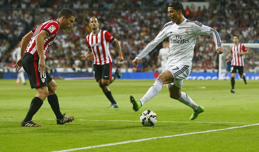Er fliegt momentan über die Fussballplätze: Cristiano Ronaldo trifft auch gegen Bilbao dreifach.