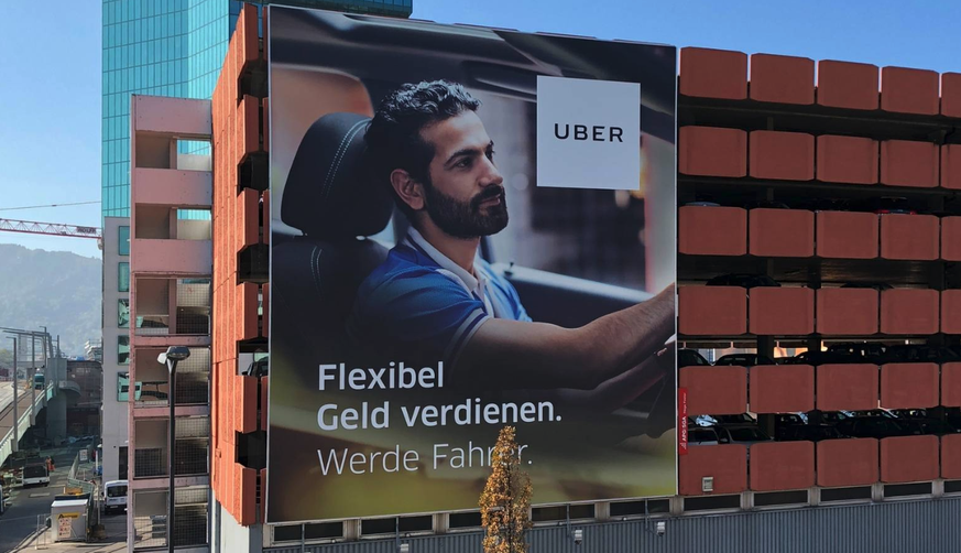Uber Plakat Zürich Hardbrücke