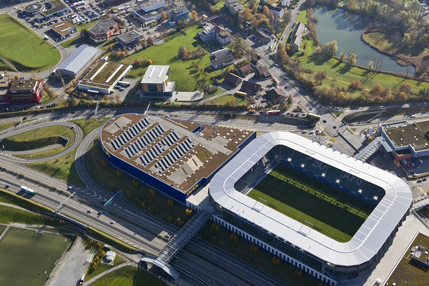 The AFG Arena in St. Gall, canton of St. Gall, Switzerland, pictured on November 5, 2010. (KEYSTONE/Alessandro Della Bella)

Die AFG Arena in St. Gallen, aufgenommen am Freitag, 5. November 2010. (KEY ...