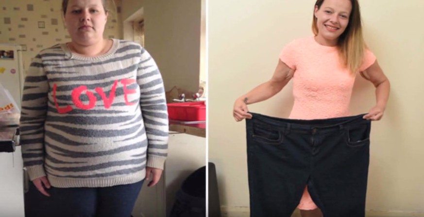 Die 27-jährige Britin hat ihr Körpergewicht fast halbiert.