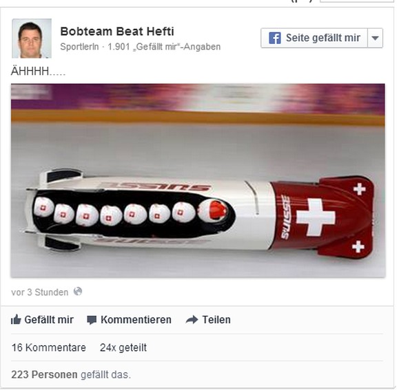 Auf seiner offiziellen Facebook-Seite überrascht Silber-Held Beat Hefti seine Fans mit diesem Bild. Plant der Appenzeller eine Revolution für die nächsten Winterspiele in&nbsp;Pyeongchang? Der Start d ...