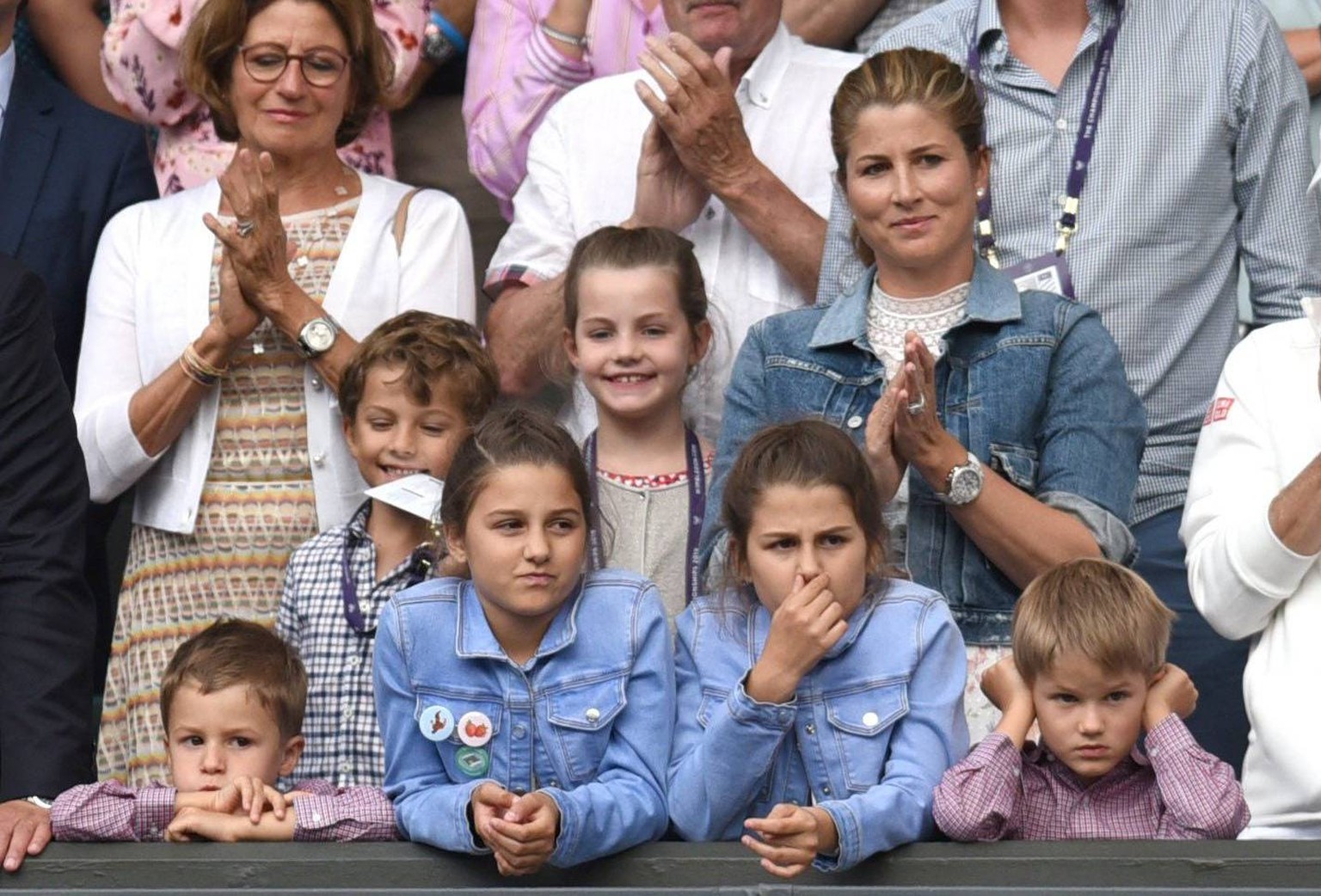 Betretene Gesichter in der Federer-Box – auch bei seinen vier Kindern.