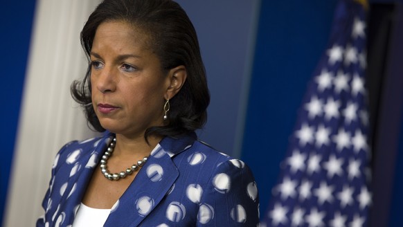 FILE - In this July 22, 2015 file photo, National Security Adviser Susan Rice gives a briefing at the White House in Washington. Cyberespionage for economic gain by China is putting enormous strain  ...