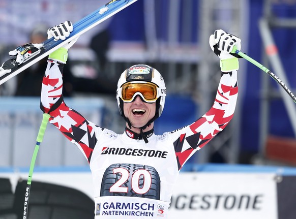 Hannes Reichelt freut sich über seinen 10. Weltcup-Sieg.