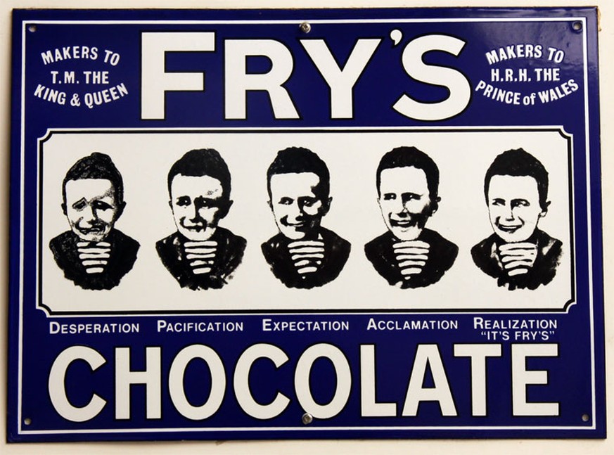 fry&#039;s chocolate bar schokoriegel snacks viktorianisch 1847 erfunden bristol grossbritannien tafel werbung essen food https://www.gracesguide.co.uk/J._S._Fry_and_Sons