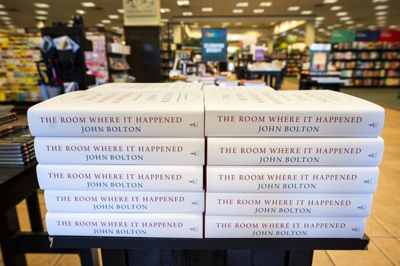 epa08504045 Former National Security Advisor John Bolton&#039;s new book about the Trump White House &#039;The Room Where It Happened: A White House Memoir&#039; on sale the first day of its release a ...