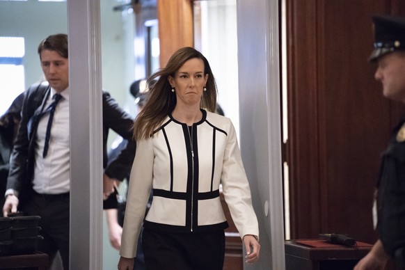 Jennifer Williams, a special adviser to Vice President Mike Pence for Europe and Russia who is a career Foreign Service officer, arrives for a closed-door interview in the impeachment inquiry on Presi ...