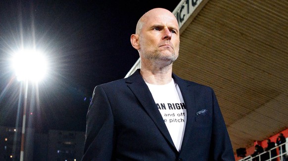 210324 Stale Solbakken, head coach of Norway, ahead of the FIFA World Cup, WM, Weltmeisterschaft, Fussball Qualifier football match between Gibraltar and Norway on March 24, 2021 in Gibraltar. Photo:  ...