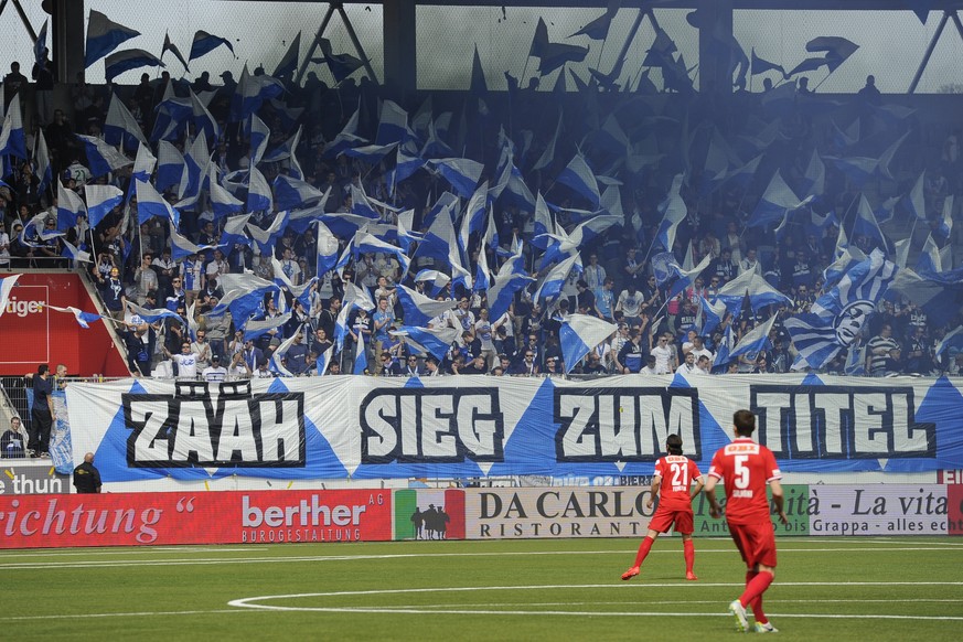 «Nöd träume – drah glaube» und «Zääh Sieg zum Titel», forderten die GC-Fans vor dem Spiel gegen Thun.