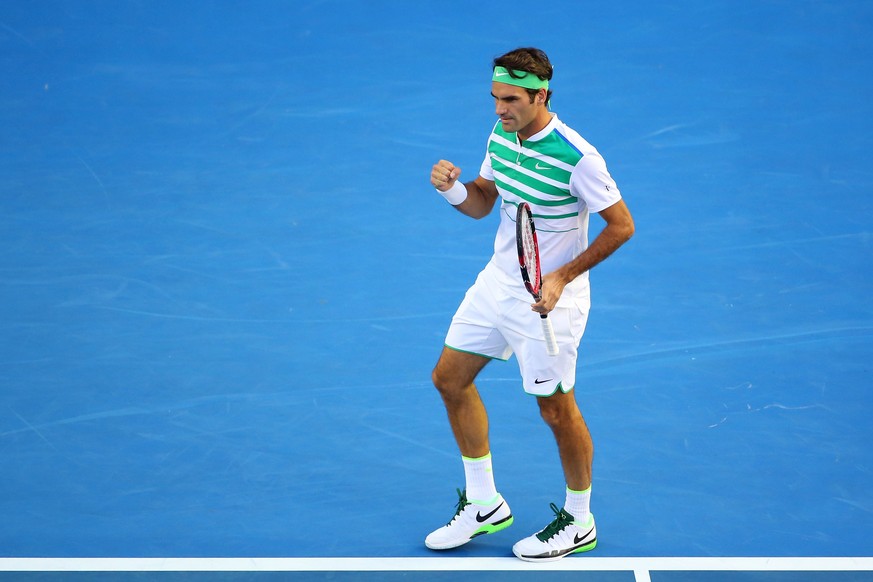 Yes, nur 72 Minuten gebraucht: Roger Federer überrumpelt Basilaschwili in der 1. Runde.