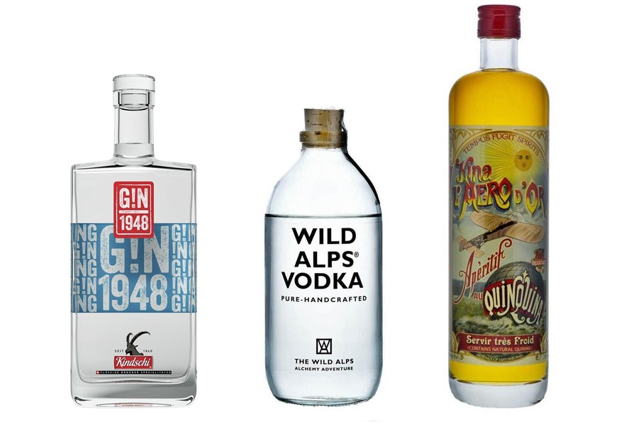 vesper. kindschi gin 1948 wild alps vodka kina l&#039;aero d&#039;or quinquina schweizer cocktails drinks alkohol trinken