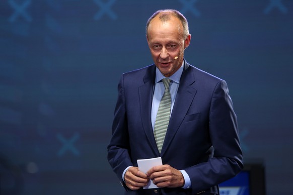 epa08753714 Lawyer Friedrich Merz participates in a debate in the run-up to the decision as to who will head German Chancellor Angela Merkel&#039;s German Christian Democrats (CDU) party, in Berlin, G ...