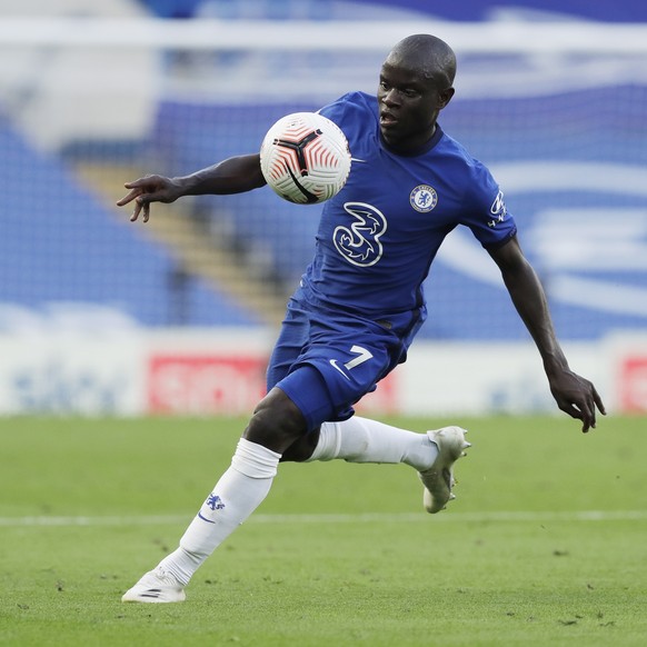 epa08684335 N&#039;Golo Kante of Chelsea in action during the English Premier League match between Chelsea vs Liverpool in London, Britain, 20 September 2020. EPA/Matt Dunham / POOL EDITORIAL USE ONLY ...