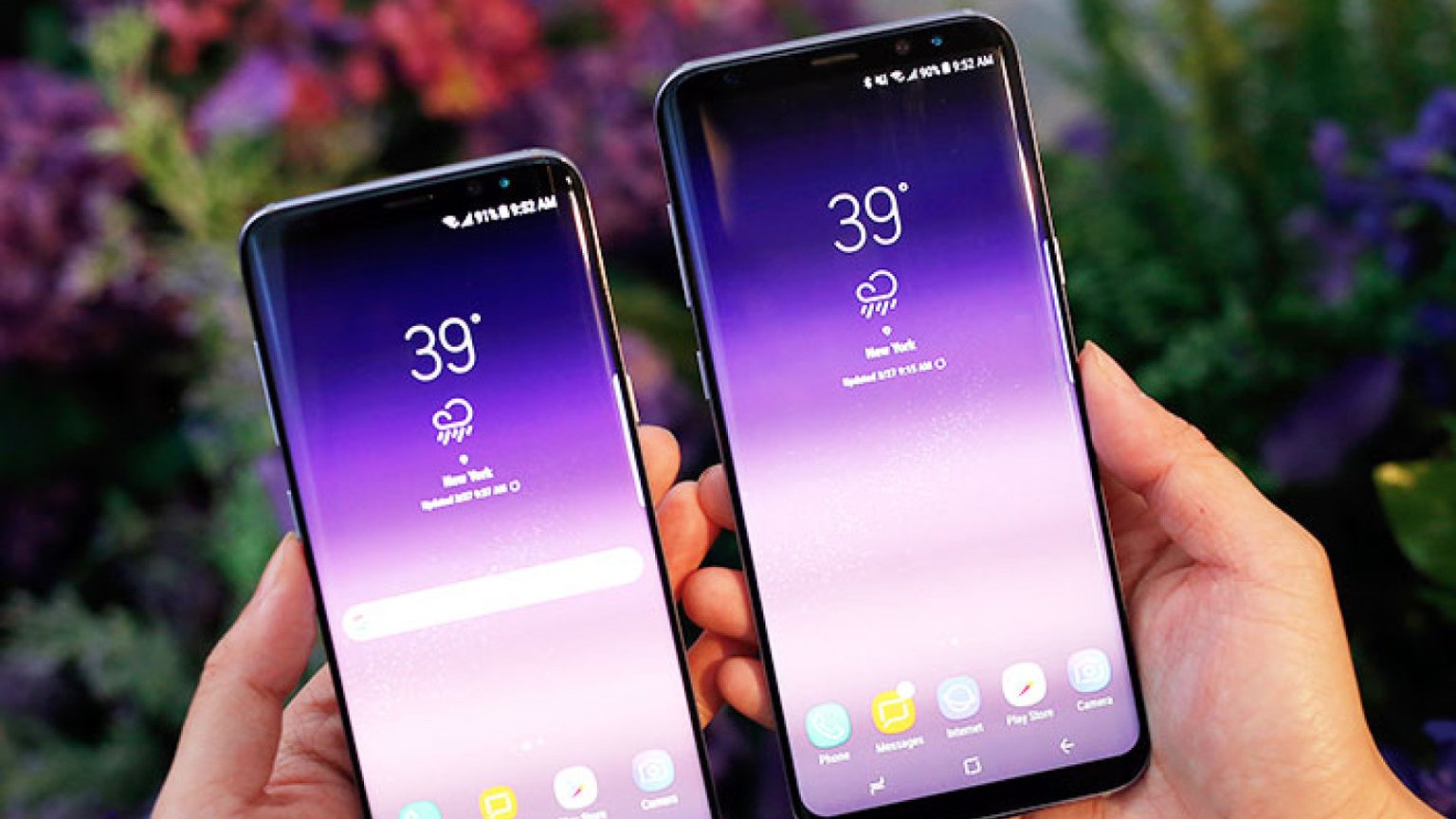 Samsungs neue Oberklasse-Smartphones: das Galaxy S8 und das etwas grössere S8 Plus.