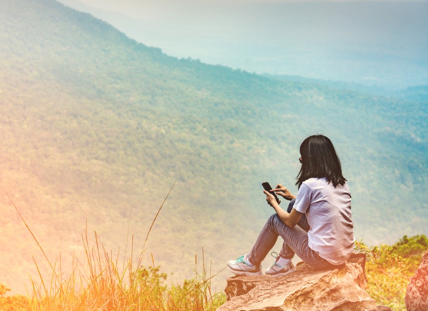 Thailand Nationalpark Aussichtspunkt Selfie