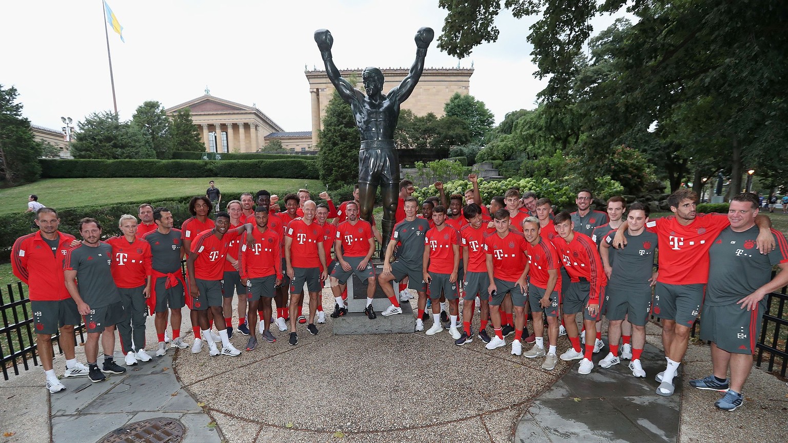Die Bayern zu Besuch bei Rocky Balboa.