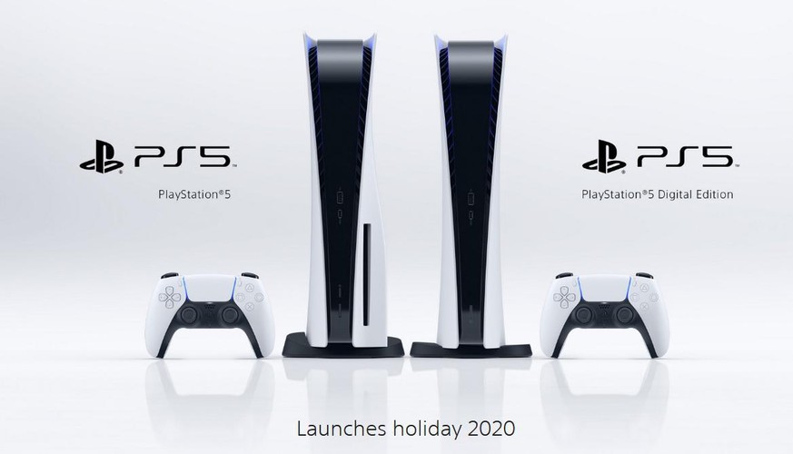 PS5 und rechts die PS5 Digital Edition (ohne Laufwerk).