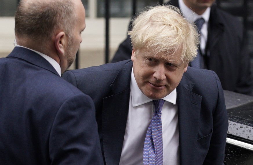 epa08215147 British Prime Minister Boris Johnson arrives at 10 Downing Street, Central London, Britain, 13 February 2020. The Prime Minister is due to shuffle his cabinet for the first time following  ...