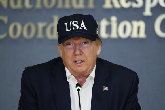 President Donald Trump speaks at the Federal Emergency Management Agency (FEMA), Sunday, Sept. 1, 2019, in Washington. (AP Photo/Jacquelyn Martin)
Donald Trump
