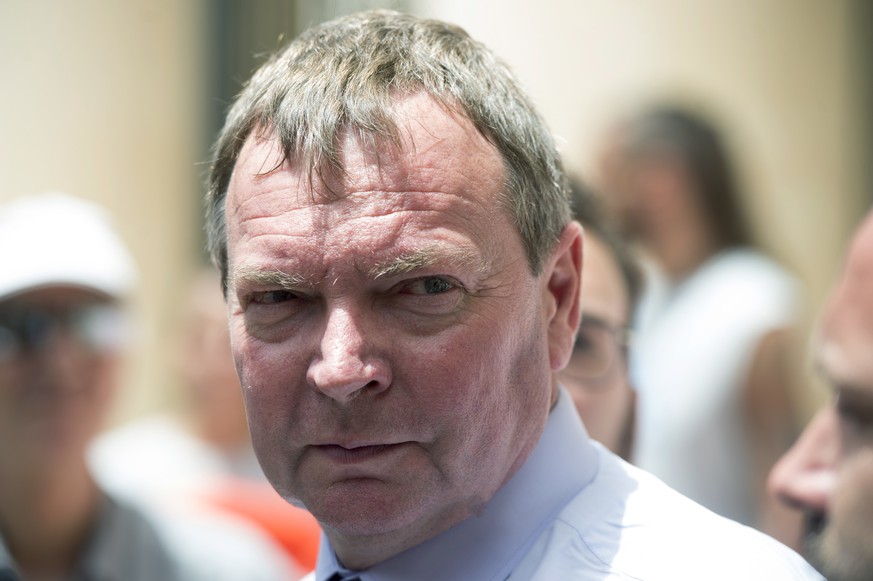 Claus-Peter Reisch, the German captain of Lifeline, a private ship that rescues migrants, leaves after an arraignment hearing in Valletta, Malta&#039;s capital, Monday, July 2, 2018. The Lifeline resc ...