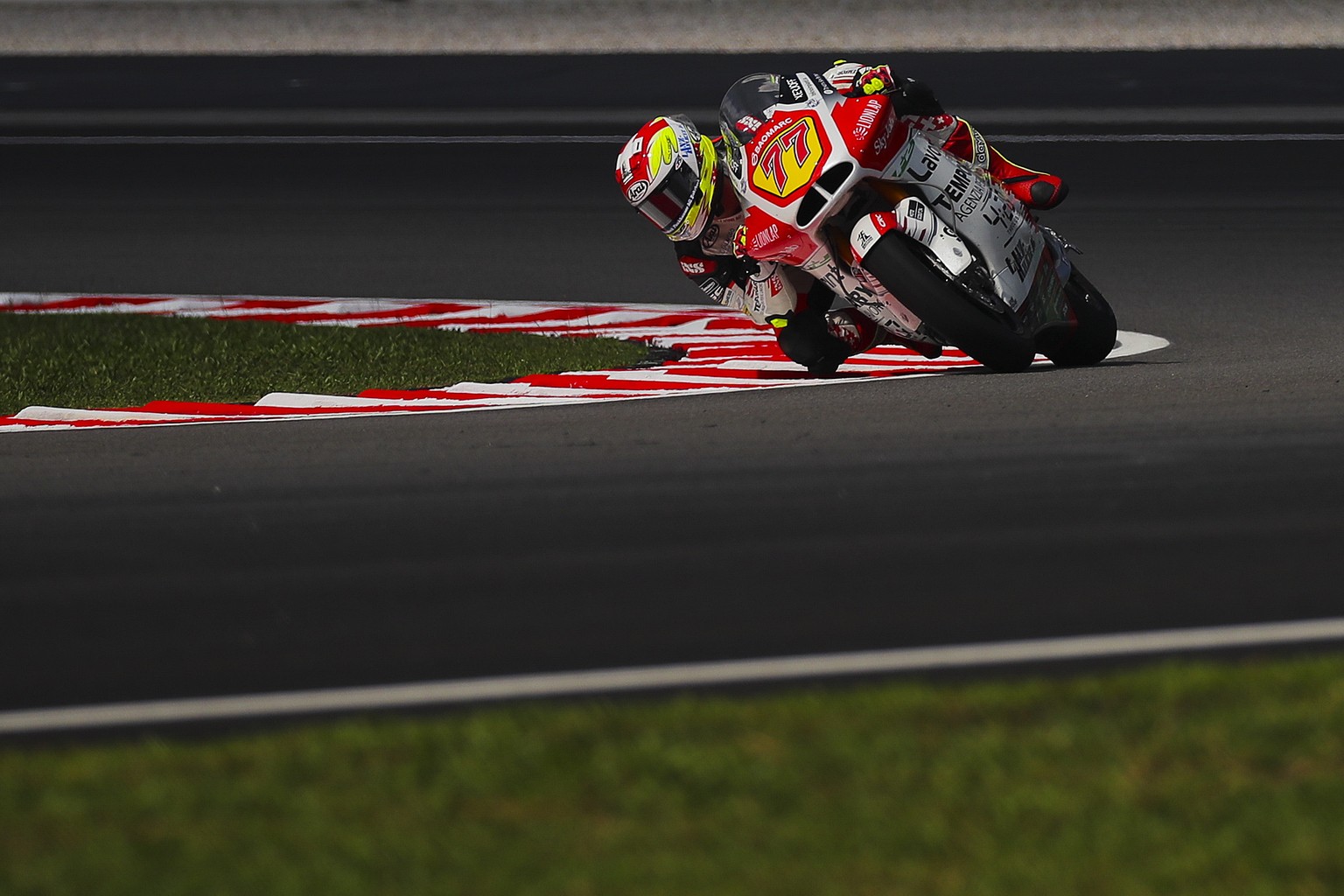 epa07963665 Swiss Moto2 rider Dominique Aegerter of the MV Agusta Temporary Forward during the free practice of the Motorcycle Grand Prix of Malaysia 2019 at Sepang International Circuit in Sepang, Se ...