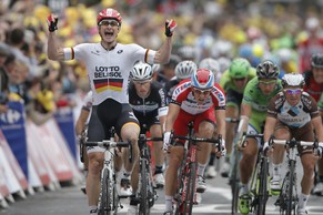 André Greipel feiert den sechsten Etappensieg seiner Karriere bei der Tour de France.