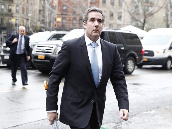 epa06673458 Attorney Michael Cohen, US President Donald J. Trump&#039;s long-time personal attorney arrives at Federal Court for a hearing in New York, New York, USA, 16 April 2018. Cohen&#039;s hotel ...