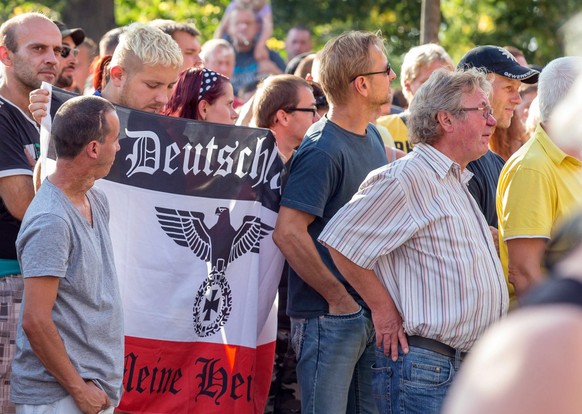 Die rechtsextreme NPD hatte zu der Demonstration aufgerufen.