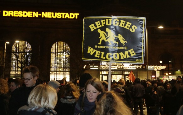 Anti-Pegida-Kundgebung «Herz statt Hetze» in Dresden.