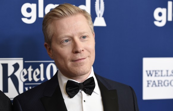 Anthony Rapp arrives at the 29th annual GLAAD Media Awards at the Beverly Hilton Hotel on Thursday, April 12, 2018, in Beverly Hills, Calif. (Photo by Chris Pizzello/Invision/AP)