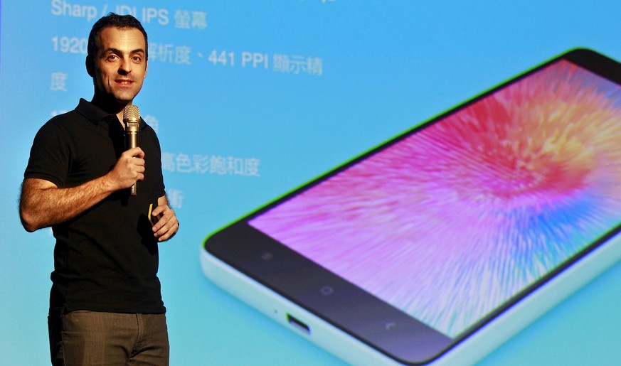 Der ehemalige Google-Manager Hugo Barra bei der Präsentation des Xiaomi Mi 4i.