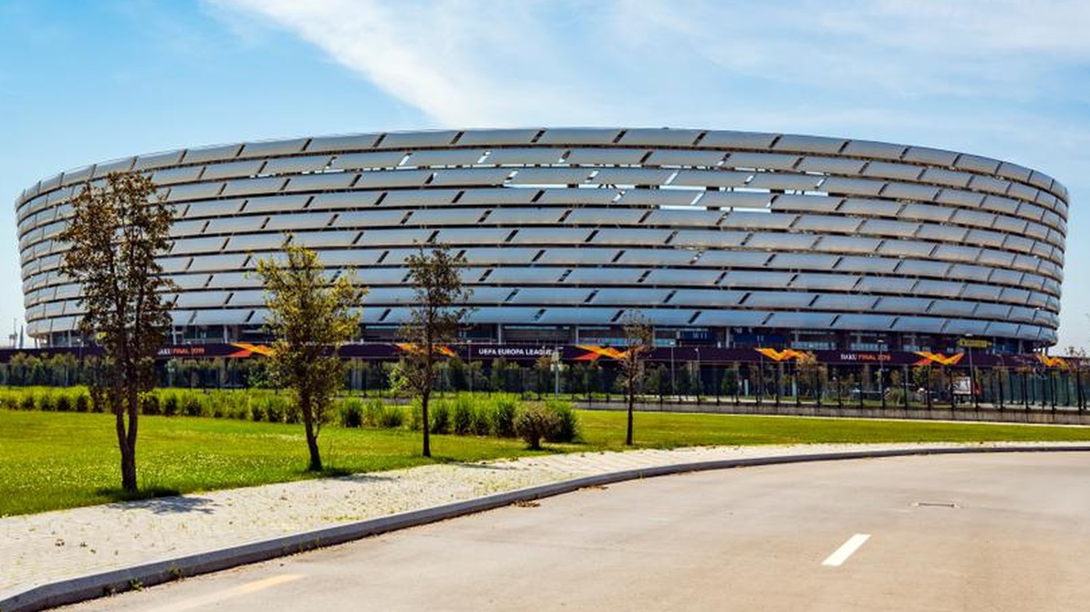 Das Nationalstadion in Baku, das im Normalfall knapp 70'000 Fans Platz bietet.