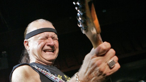FILE - In this May 27, 2007, file photo, Dick Dale, known as &quot;The King of the Surf Guitar,&quot; performs at B.B. King Blues Club in New York. The man who earned the title King of the Surf Guitar ...