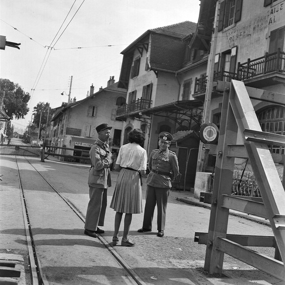 Grenzbesetzung durch die Deutschen in Genf, September 1943.